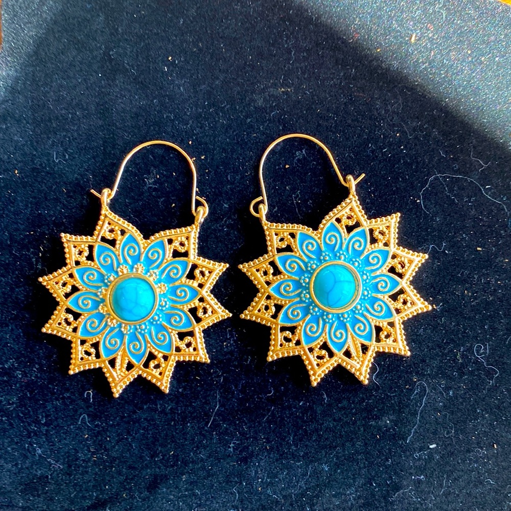 Bollywood boho hoop earrings